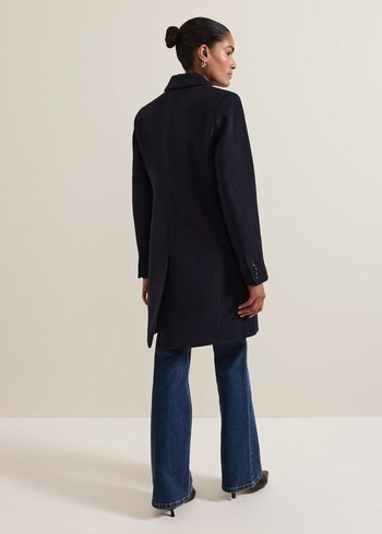 Phase Eight Lydia Wool Coats Navy Canada | KGVTZS-871